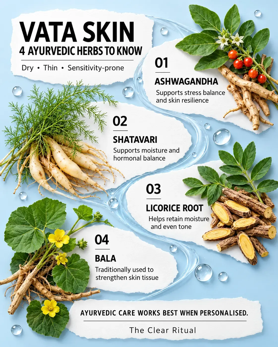 Best Ayurvedic herbs for Vata skin