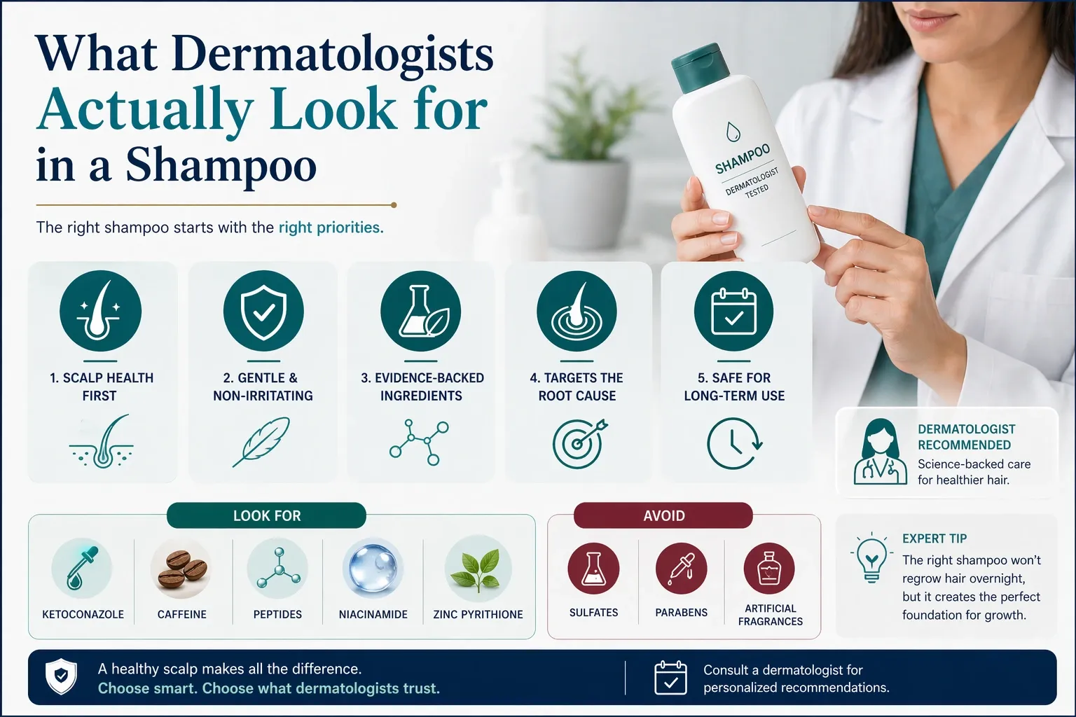 What Dermatologists Actually Look for in a Shampoo